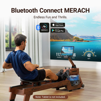 Water Rowing Machine Solid Wood Rower