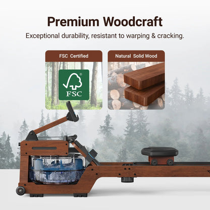 Water Rowing Machine Solid Wood Rower