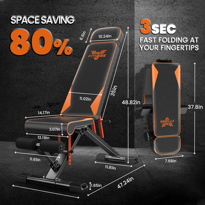 Adjustable Folding Weight Bench