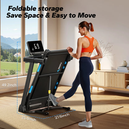 Foldable T12 Treadmill with Incline