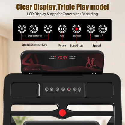 Portable 2-in-1 Folding Treadmill