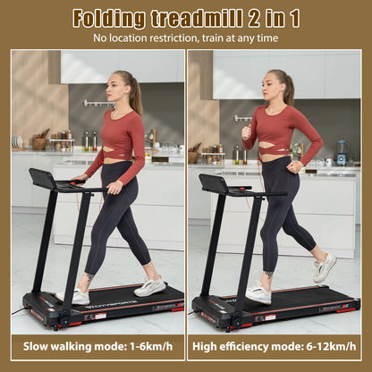 Portable 2-in-1 Folding Treadmill