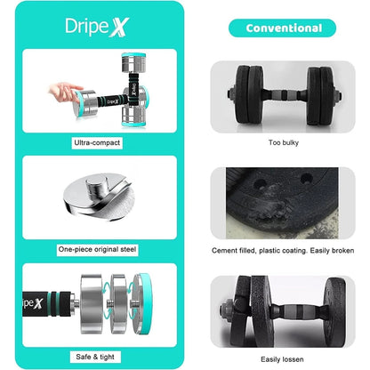 Steel Adjustable Dumbbells Set