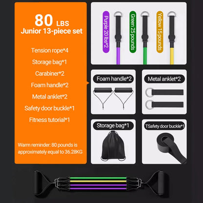 10-14pcs Resistance Bands Set