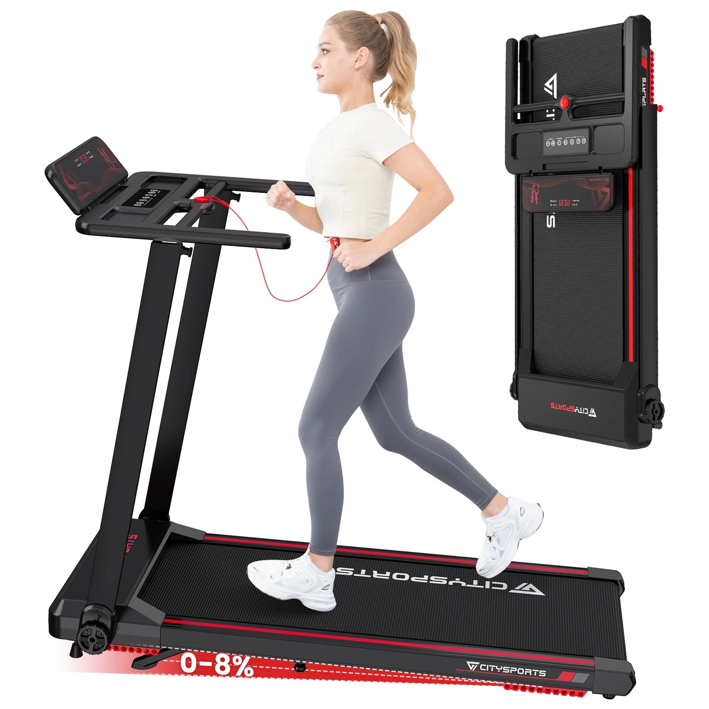 Compact Electric Folding Treadmill