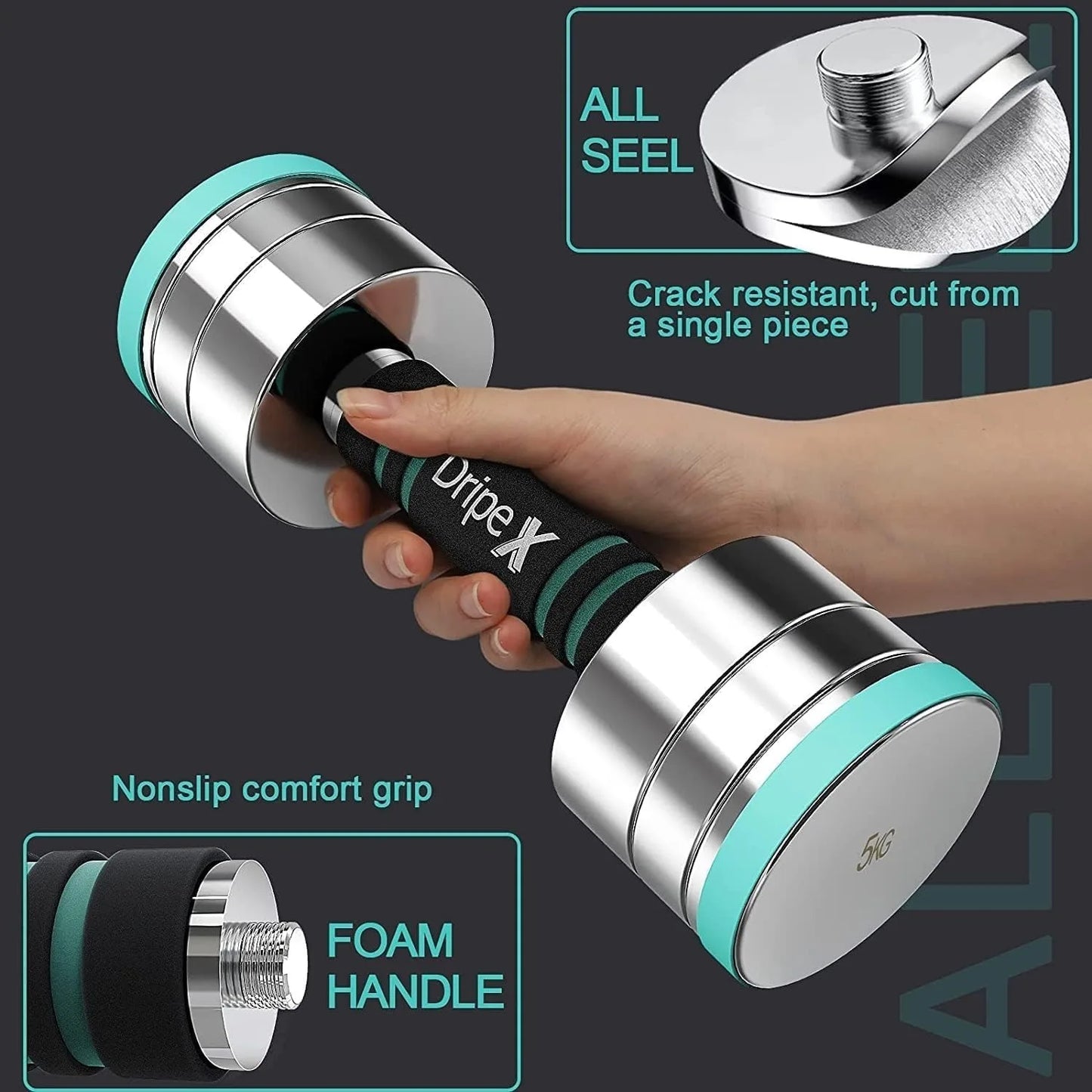 Steel Adjustable Dumbbells Set