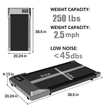Compact 2-in-1 Walking Pad Treadmill