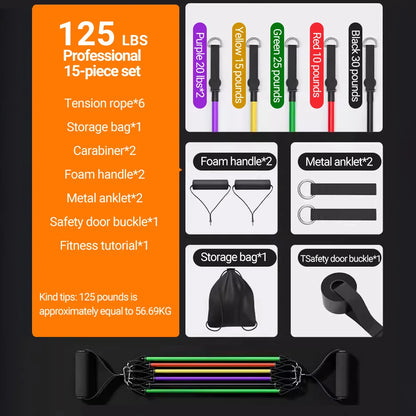 10-14pcs Resistance Bands Set