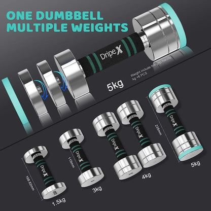 Steel Adjustable Dumbbells Set