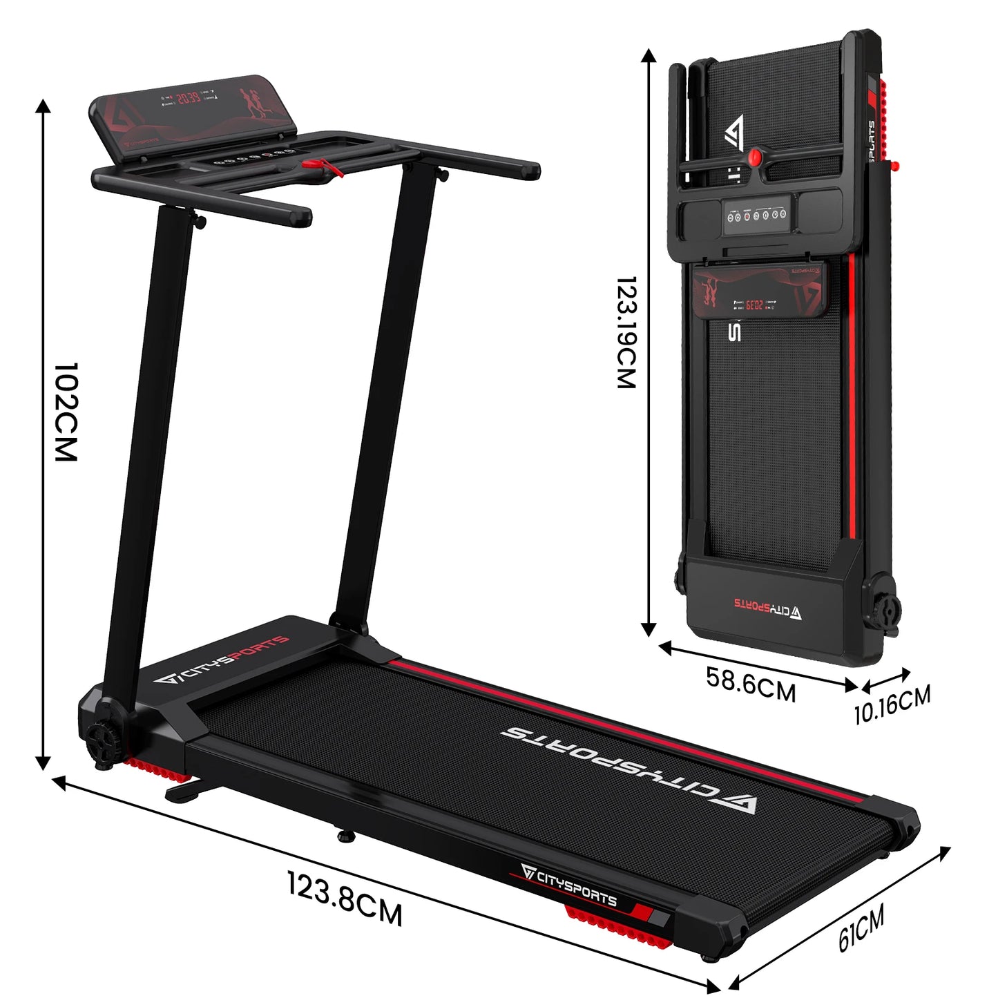 Compact Electric Folding Treadmill